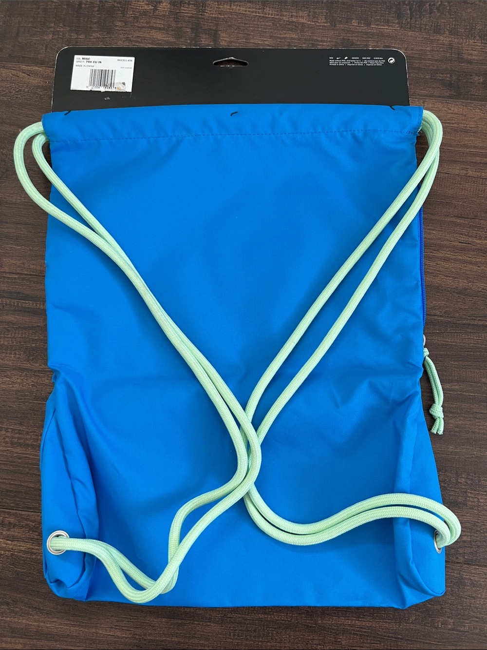 Nike heritage Bright Blue Drawstring Backpack - Picture 2 of 3